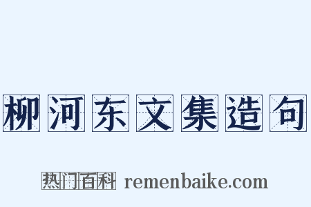 柳河东文集造句是什么意思的图片